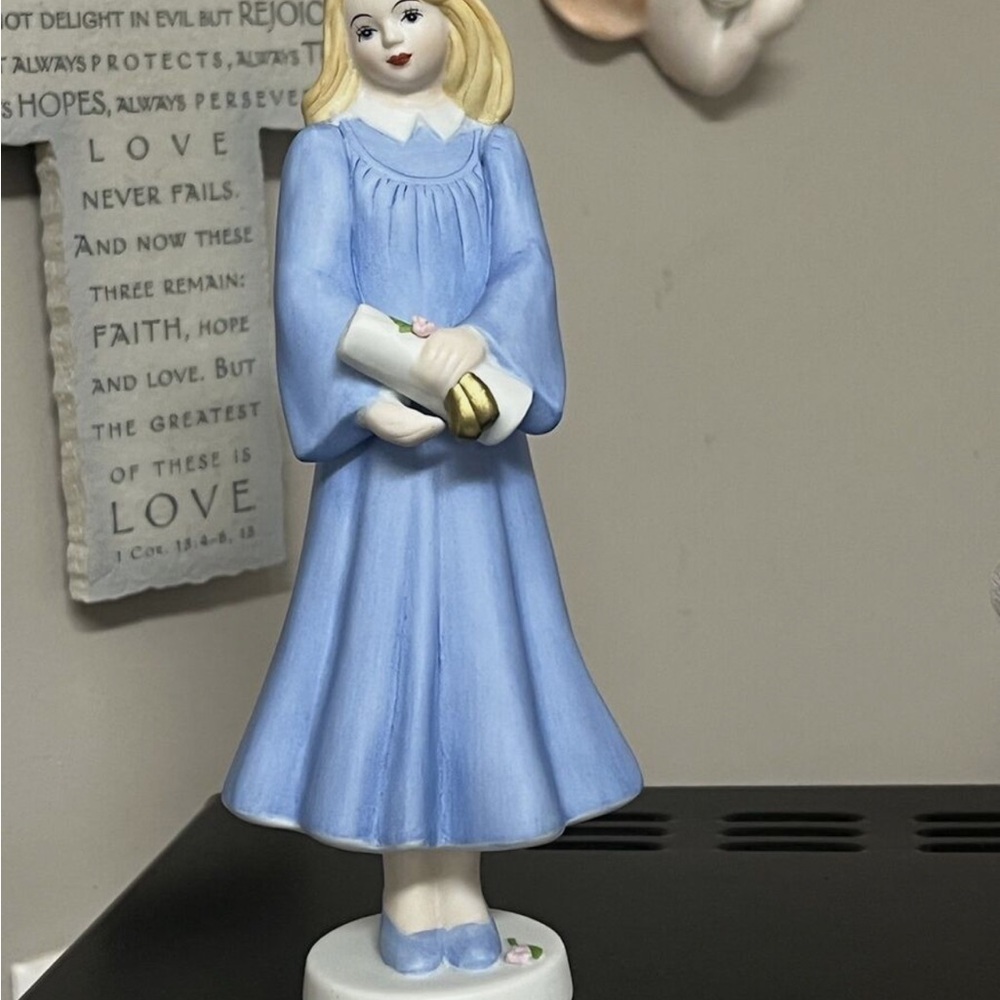 Enesco Growing Up Girls Collectible Figurine - Graduation. Cap & Gown